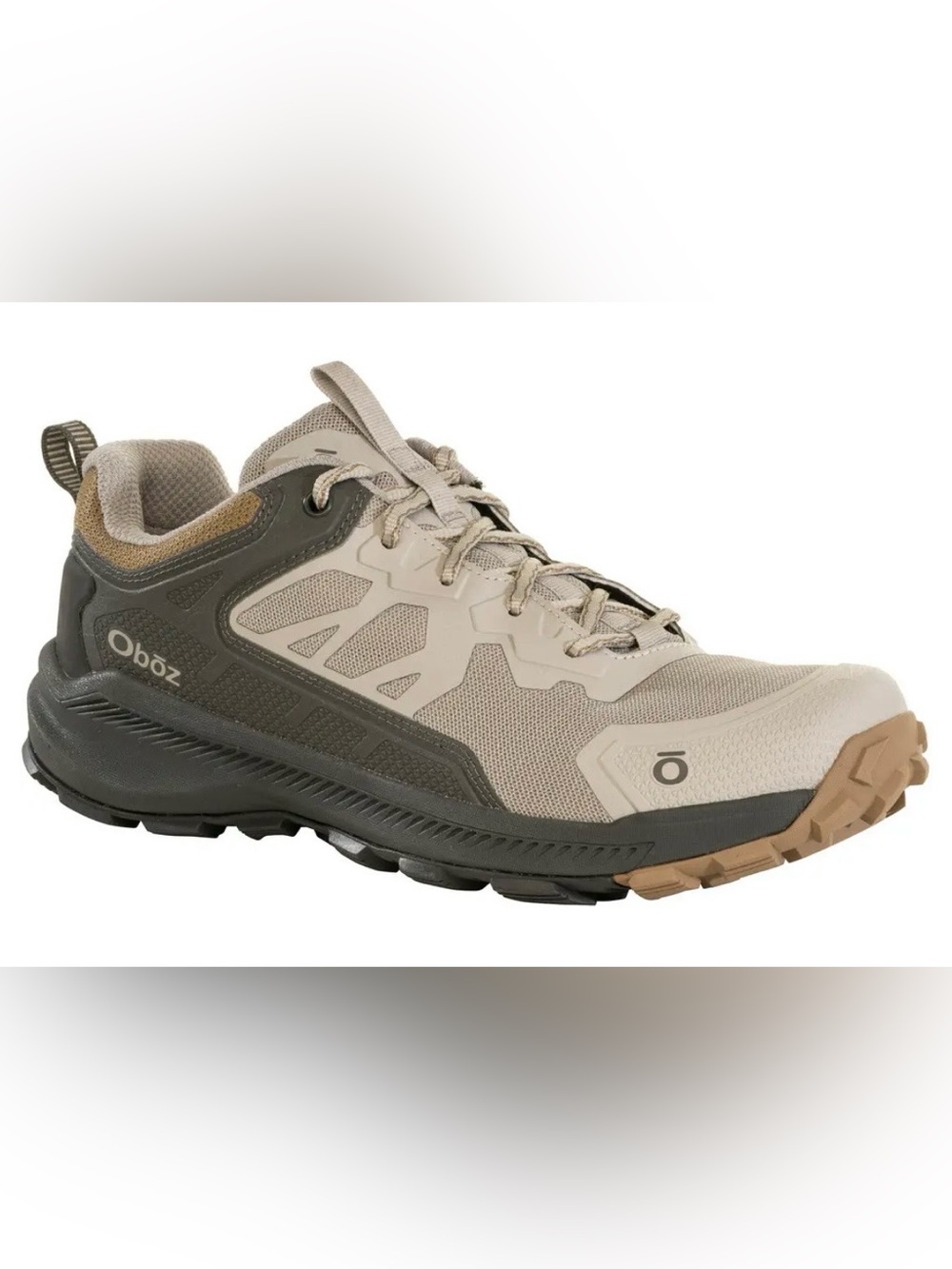 Oboz Katabatic Low Men’s 8.5 Beige Gray Hiking Trail Shoes